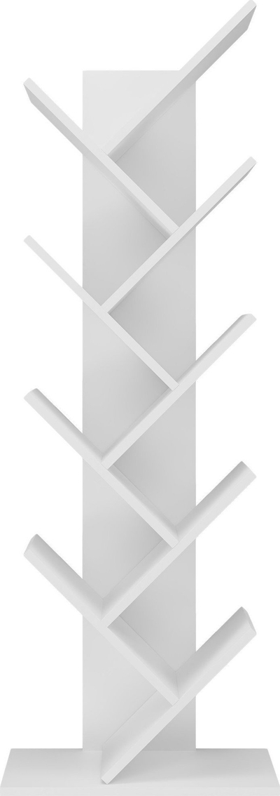 Raft librash në këmbë Topeshop Standing Bookshelf Shelves Funny, 9 rafte, 50x25x140 cm, i bardhë