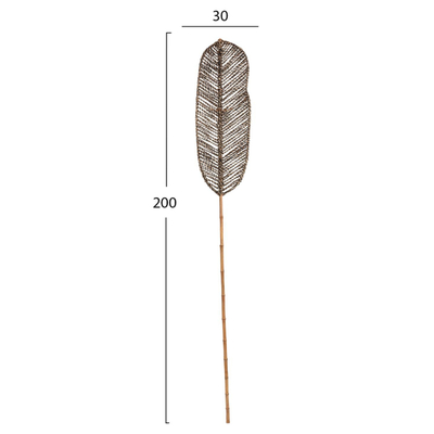 Gjethe dekorative 30x200x3Hcm (HM7823.02), zezë