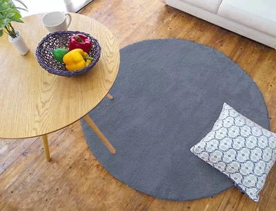 Округол тепих Strado Round Rug Rabbit, 120x120 cm, светло сива