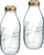 Set shishe qelqi Bormioli Rocco Quattro Stagioni, 2 copë, 1L, me tapë metalike, transparent
