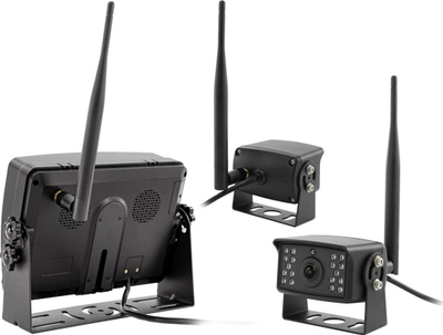 Set kamerash Nvox AHD, monitor 7", 2 kamera wireless, i zi