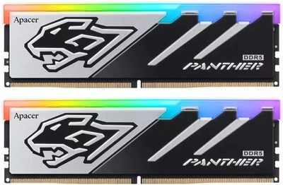 Меморија RAM DDR5 Apacer Panther RGB, 32GB 2x16GB, 5600MHz CL40, црна