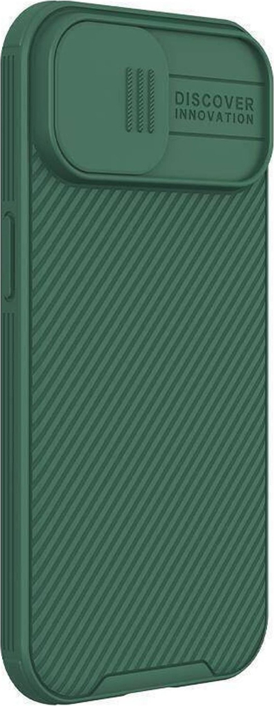 Kapak Nillkin CamShield Pro për Apple iPhone 15 Plus, TPU dhe polikarbonat, Deep Green