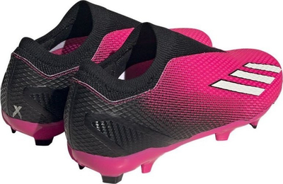 Këpuca futbolli Adidas X Speedportal.3 FG LL M GZ5065, pa lidhëse, për bar natyral, rozë me të zezë