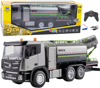 Kamion lodër me telekomandë Huina RC Water Spray Tank Truck, shkalla 1:18, 2.4GHz, shumëngjyrësh