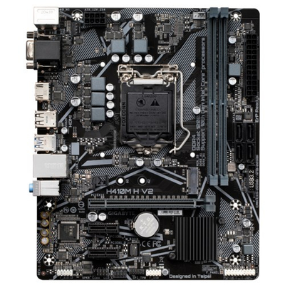 Pllakë amë Gigabyte H410M H V2, Intel H410, LGA 1200, micro ATX, e zezë