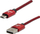 Kabllo USB Logo USB A në microUSB, 2 m, 5V 1A, e zezë me të kuqe