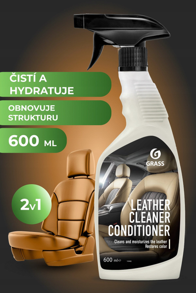 Pastrues lëkure Grass Leather Cleaner Conditioner, 2 në 1, 600 ml, i bardhë