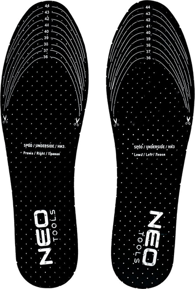 Tabanë këpucësh Neo Tools, karbon i aktivizuar, madhësi 36-45