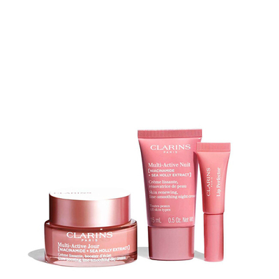 Set Krem dite 50 ml + Krem nate 15 ml + Shkëlqyes për buzë 5 ml Clarins