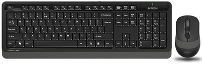 Сет тастатура и глушец А4тек FG1010 Fstyler, безжичен, DPI 2000, сив