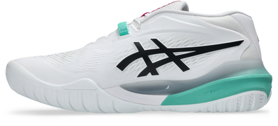 Këpucë tenisi Asics Gel-Resolution X për meshkuj, amortizim GEL, të bardha jeshile