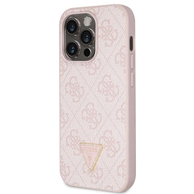 Futrollë Guess GUHCP15LP4TDSCPP për iPhone 15 Pro 6.1", me rrip crossbody, rozë