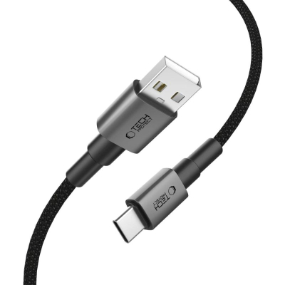 Kabllo karikimi Tech-Protect Ultraboost DNA, USB-A me USB-C, 15W 3A, 100cm, gri e errët