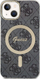 Futrollë Guess GUHMP15MH4STK për iPhone 15 Plus 14 Plus 6.7", plastike e fortë, MagSafe, e zezë