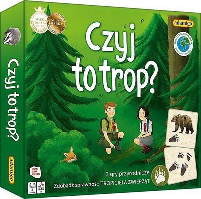 Loja edukative Adamigo Whose Track Is It, për fëmijë 6+, me karta dhe zara, shumëngjyrëshe