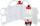 Kuti dreke dhe shishe uji Mickey Mouse dhe Minnie Mouse, 400 ml, e bardhë