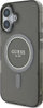 Këllëf telefoni Guess IML Glitter Circle me MagSafe për iPhone 16 6.1", transparent, i zi