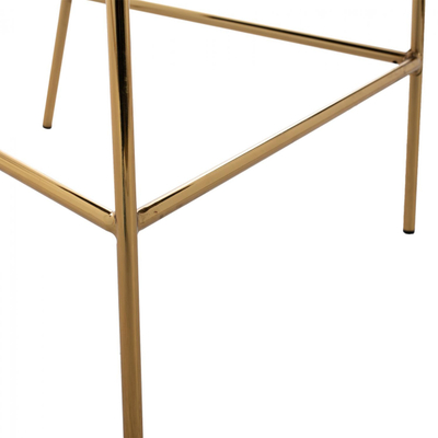 Stol velvet + metal 54×58×95 cm (HM8735.04), zezë/ ari