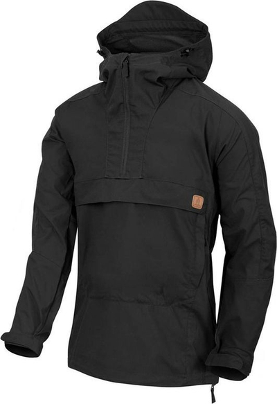 Xhaket anorak Helikon-Tex Woodsman, me kapuç, për jashtë, e zezë
