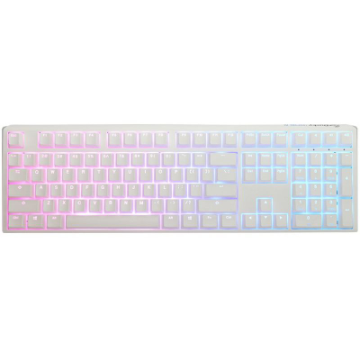 Tastierë gaming Ducky One 3 Aura, Cherry MX Red, RGB, e bardhë