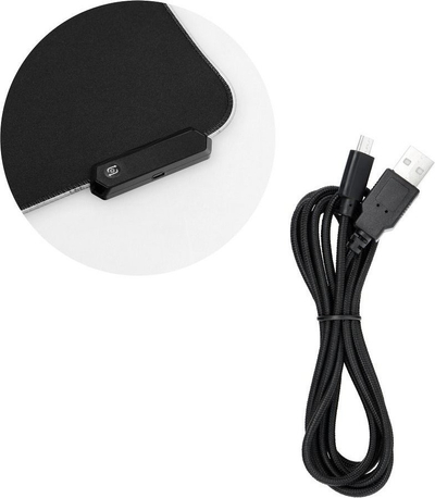Mousepad Gaming RGB 800x300 mm, sipërfaqe pëlhure, i zi