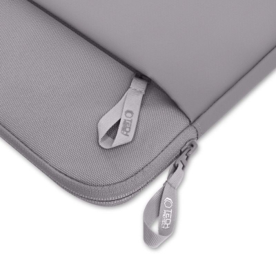 Çantë laptopi Tech-Protect Sleeve, 15-16", me xhep përpara, gri