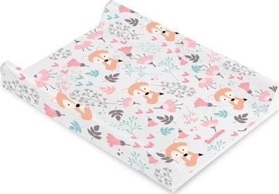 Shtrat ndërrimi bebe Sensillo Soft Forest Fox Platinum, i papërshkueshëm nga uji, i butë, shumëngjyrësh