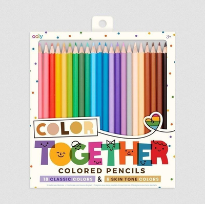 Set lapsa ngjyrues Color Together, 24 copë, 18 ngjyra klasike, 6 nuanca lëkure
