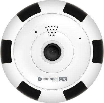 Kamerë Wi Fi e brendshme Kruger&amp;Matz Connect C70, 3Mpx, FishEye 360°, e bardhë