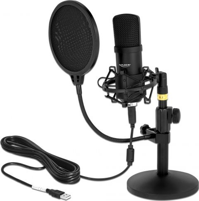 Mikrofon DeLOCK 66882, kondensator, USB, i zi