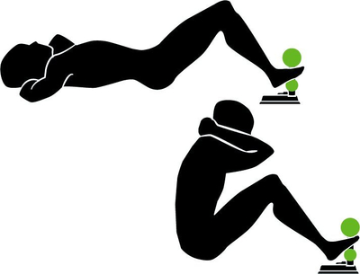 Pajisje për ushtrime barku Schildkrot SF FIT Sit Up Trainer, me kupë thithëse, lartësi e rregullueshme, e zezë