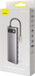 Replikator Baseus Metal Gleam 11in1 Stacion USB-C, i hirtë