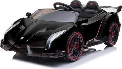 Makinë elektrike lodër Lamborghini Veneno, 2 ulëse, për kalamaj, e zezë