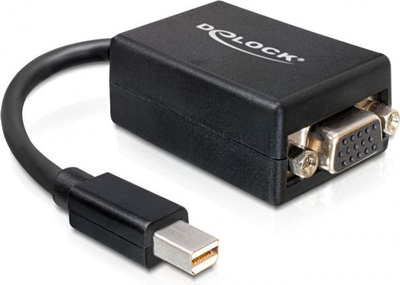 Përshtatës Delock DisplayPort Mini AV D-Sub (VGA) (65256), i zi