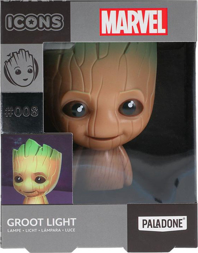 Dritë dekorative Marvel Groot Icon Light, dritë e butë për tavolinë, shumëngjyrëshe