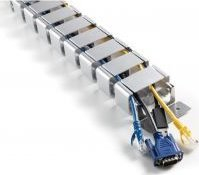 Organizues kabllosh InLine Flexible, për tavolina me lartësi që rregullohen, me 4 ndarje, 1.28 m, gri