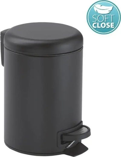 Kosh me pedale Sapho PEDAL BIN POTTY, 5L, çelik inox, i zi mat