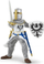 Фигура витез Папо White Knight with Sword, пластика, бела