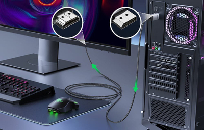 Kabllo Ugreen DP119 25491 DisplayPort me HDMI, 4K 60Hz, 3m, gri