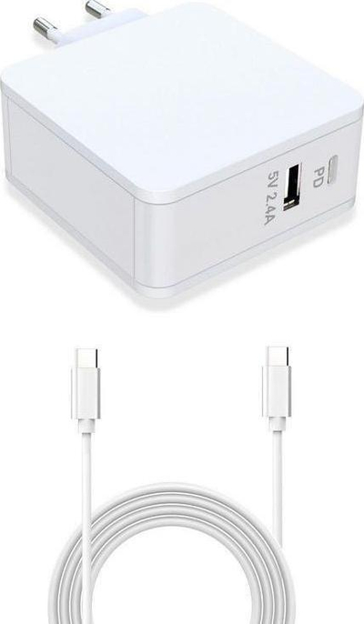 Adapter karikimi CoreParts MBXUSBC-AC0016, 90W, me USB dhe USB-C PD, i bardhë