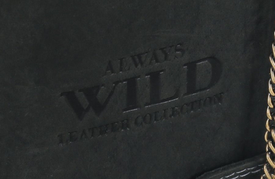 Portofol për burra Always Wild, lëkurë nubuck, RFID, i zi