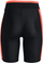 Shorce sportive për femra Under Armour Project Rock HeatGear Bike, kompresion, e zezë portokalli