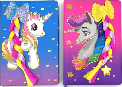 Fletore Adar Notebook with a Unicorn MIX, dizajn njëbrirësh, me vija, shumëngjyrëshe