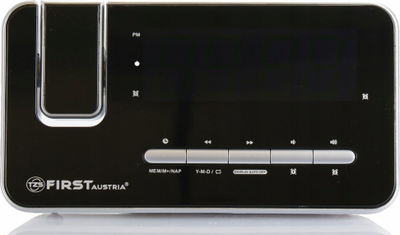 Radio-orë First Austria FA-2421, me projektor, ekran LED me shifra të mëdhaja, e zezë me argjend