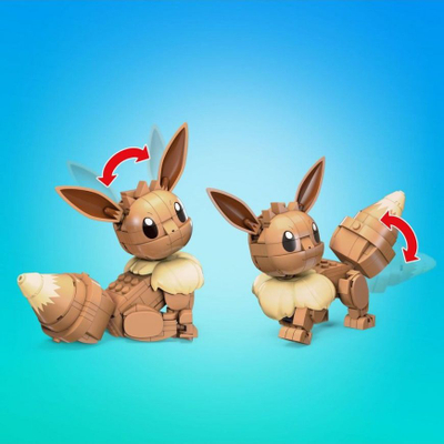Lodra ndërtimi Mega Construx Pokémon Eevee, 200+ pjesë, 10 cm, multingjyrëshe
