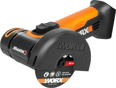Mulli këndor pa kabllo Worx WX801.9 Solo, 20V, disk 76mm, portokalli