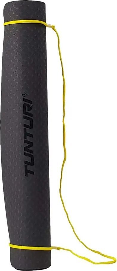 Dyshek fitness Tunturi TPE, 3 mm, antirrëshqitës, gri me të verdhë