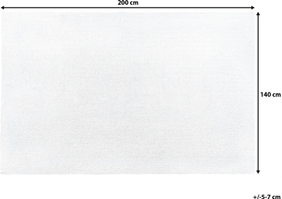 Tapet Shaggy Beliani DEMRE, 140x200 cm, poliester, i bardhë