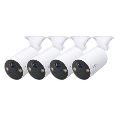 Kamerë sigurie TP-Link Tapo C410, pa tela, natë me ngjyra, set 4 copë, e bardhë